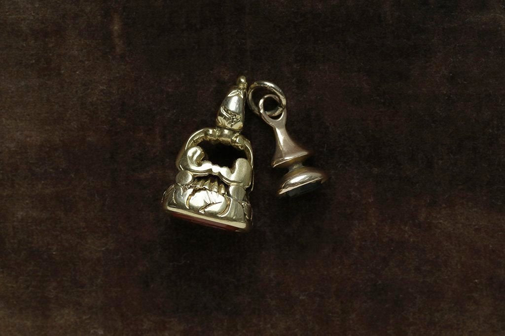 Pair of Victorian Micro Wax Seal Fobs