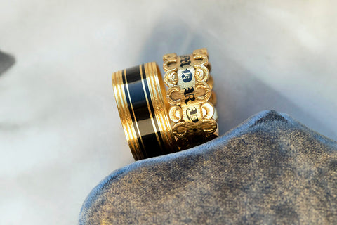Black Enamel Georgian Mourning Band