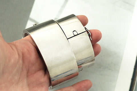 Heavy Vintage Sterling Silver Wide Bangles