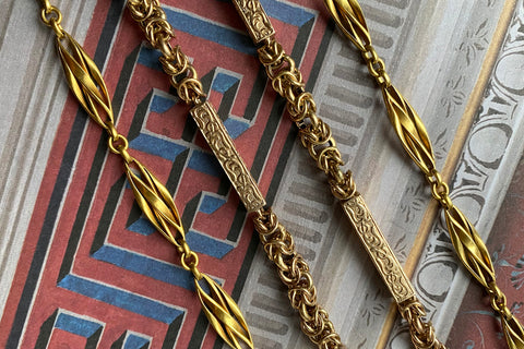 Victorian 18k Gold 'Twist' Link Chain