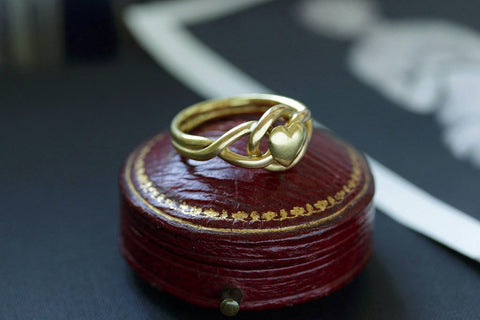 Victorian Love Knot Heart Ring