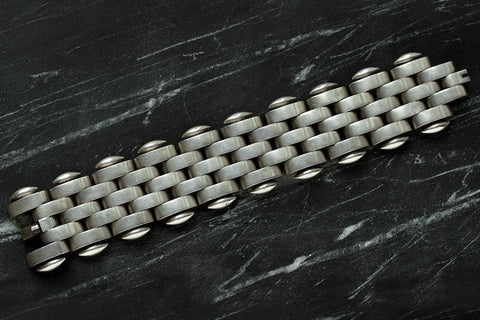 Victorian Wide Sterling Silver Bracelet