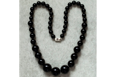 Victorian Whitby Jet Bead Necklace