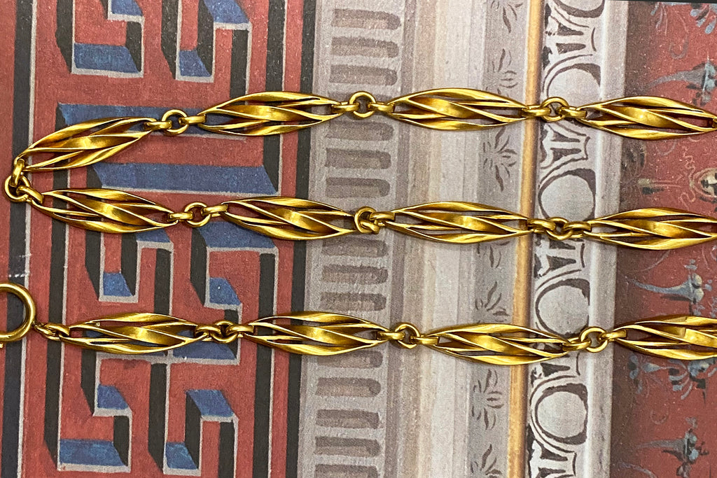 Victorian 18k Gold 'Twist' Link Chain