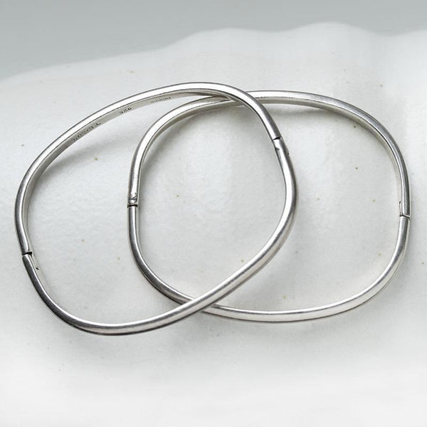 Pair of Vintage Sterling Silver Bangles