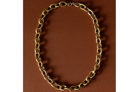 Vintage 14k Gold Large Oval Link Chain