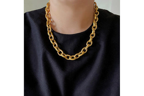 Vintage 14k Gold Large Oval Link Chain