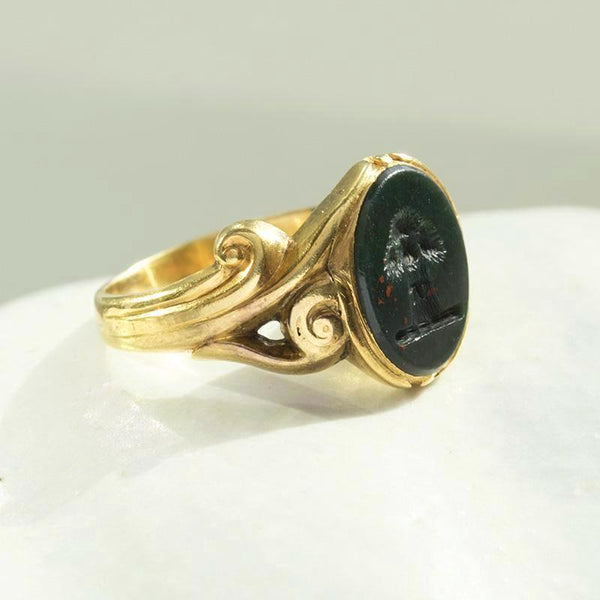 Victorian 'Wheat' Intaglio Signet Ring