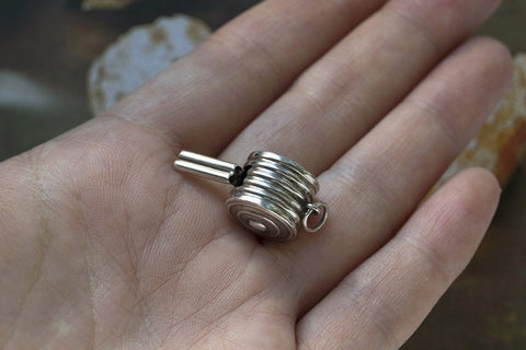 Antique Sterling Silver Whistle Pendant