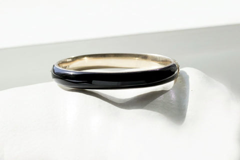 Victorian Black Enamel Bangle
