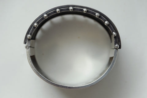 Victorian Extra Wide Sterling Silver Bangle