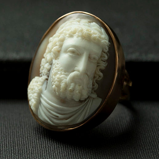 Victorian Zeus Cameo Ring