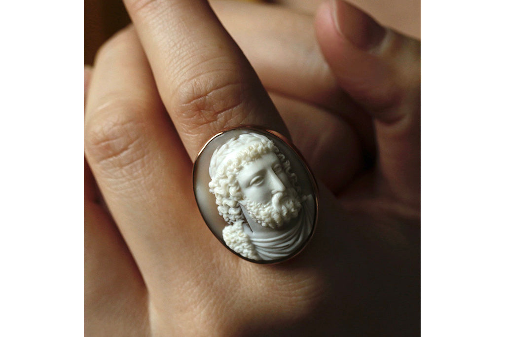 Victorian Zeus Cameo Ring